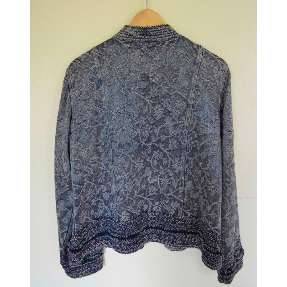 Y2K Tapestry Embroidered Denim Jacket - Picture 7 of 7